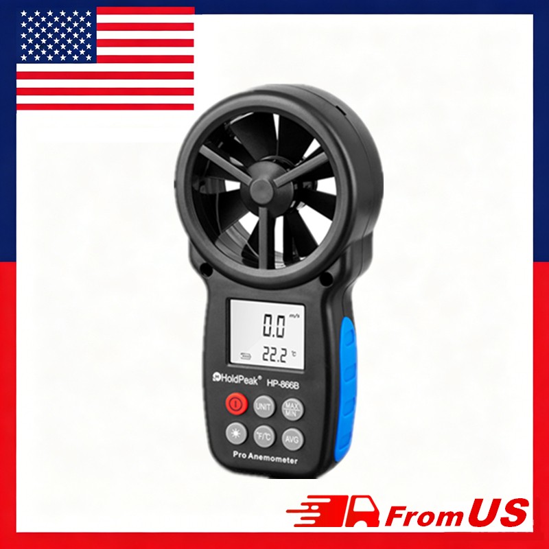 Digital Anemometer 67.1mph 113°F Backlit LCD Wind Chill Portable Outdoor