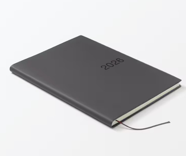 NEW Muji 2026 Monthly Weekly Planner Dark Gray 2026.03-2027. 04