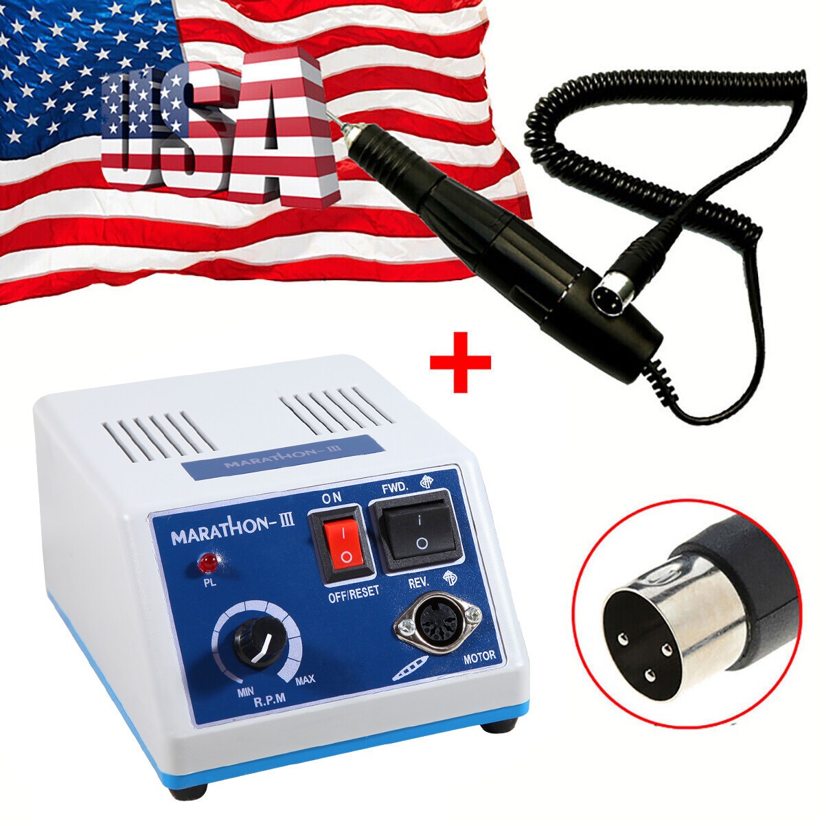 Dental Lab Marathon-III Electric Micromotor Polishing / 35K rpm Motor Handpiece