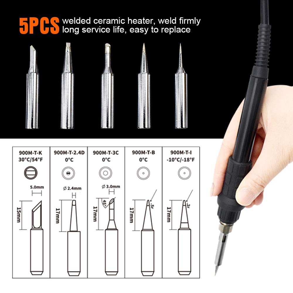 TOAUTO Soldering Station,80W Digital Solder Iron Station Kit with Orange