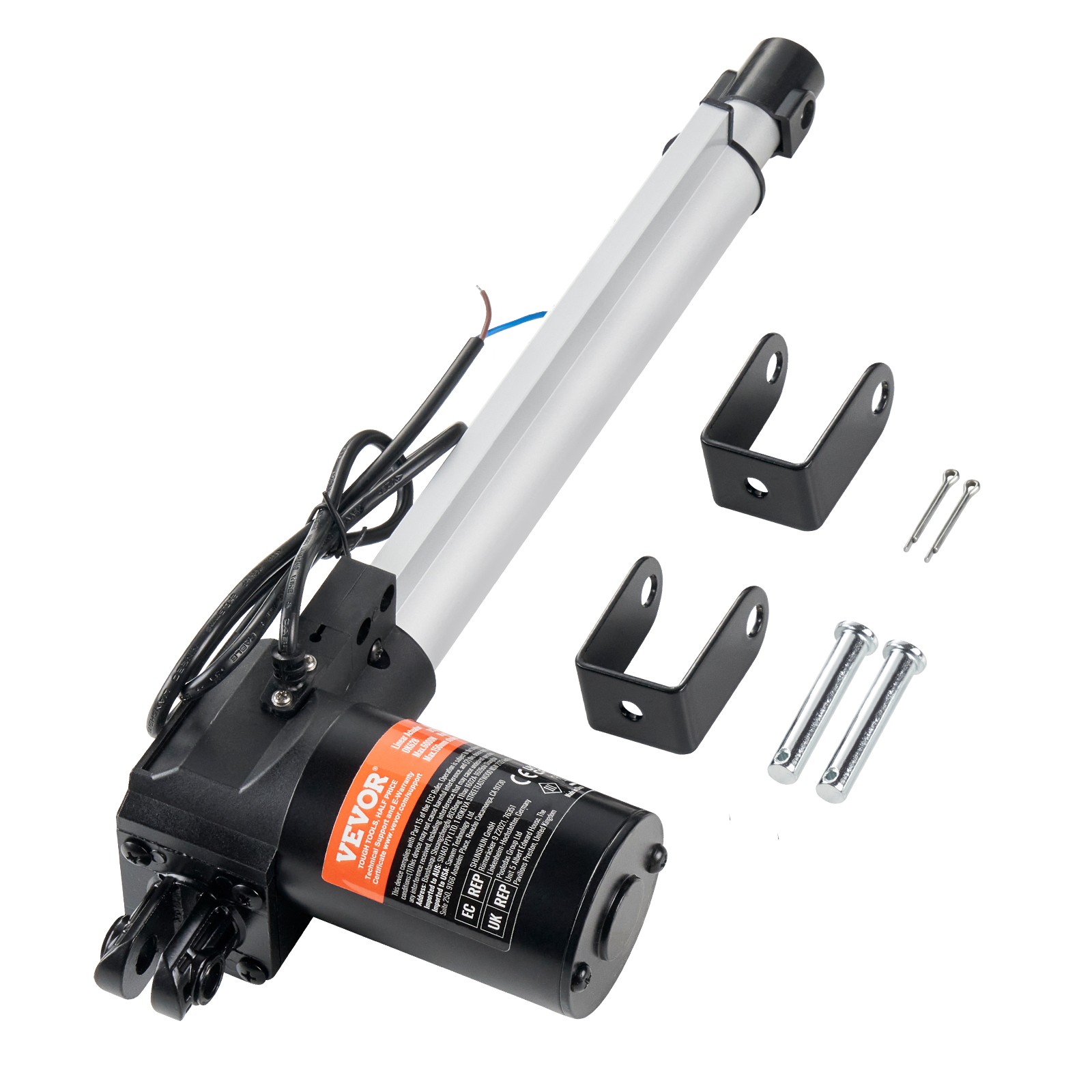 VEVOR Linear Actuator 12V 10In Heavy Duty 1320lbs/6000N 0.19″/s IP44 Protection