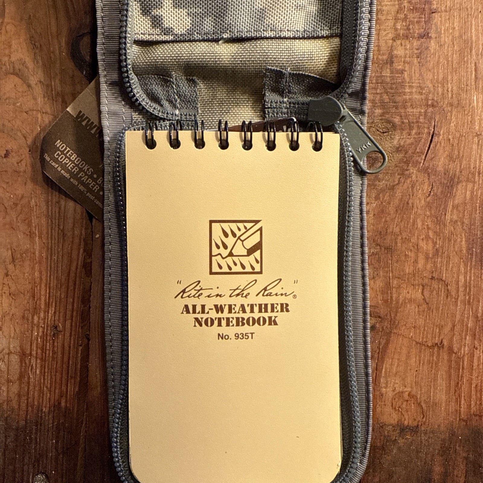 Rite in the Rain Weatherproof 3″ x 5″ Top-Spiral Notebook Kit: ACU 935A-KIT NWT