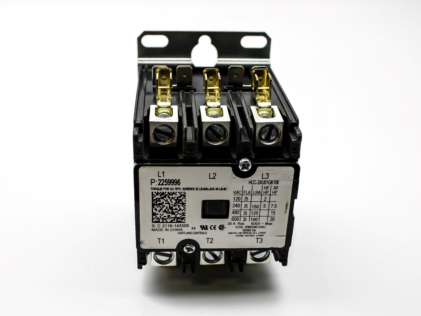 2259996 Heatcraft 208-240V 25Amp 3Pole Contactor OEM 2259996