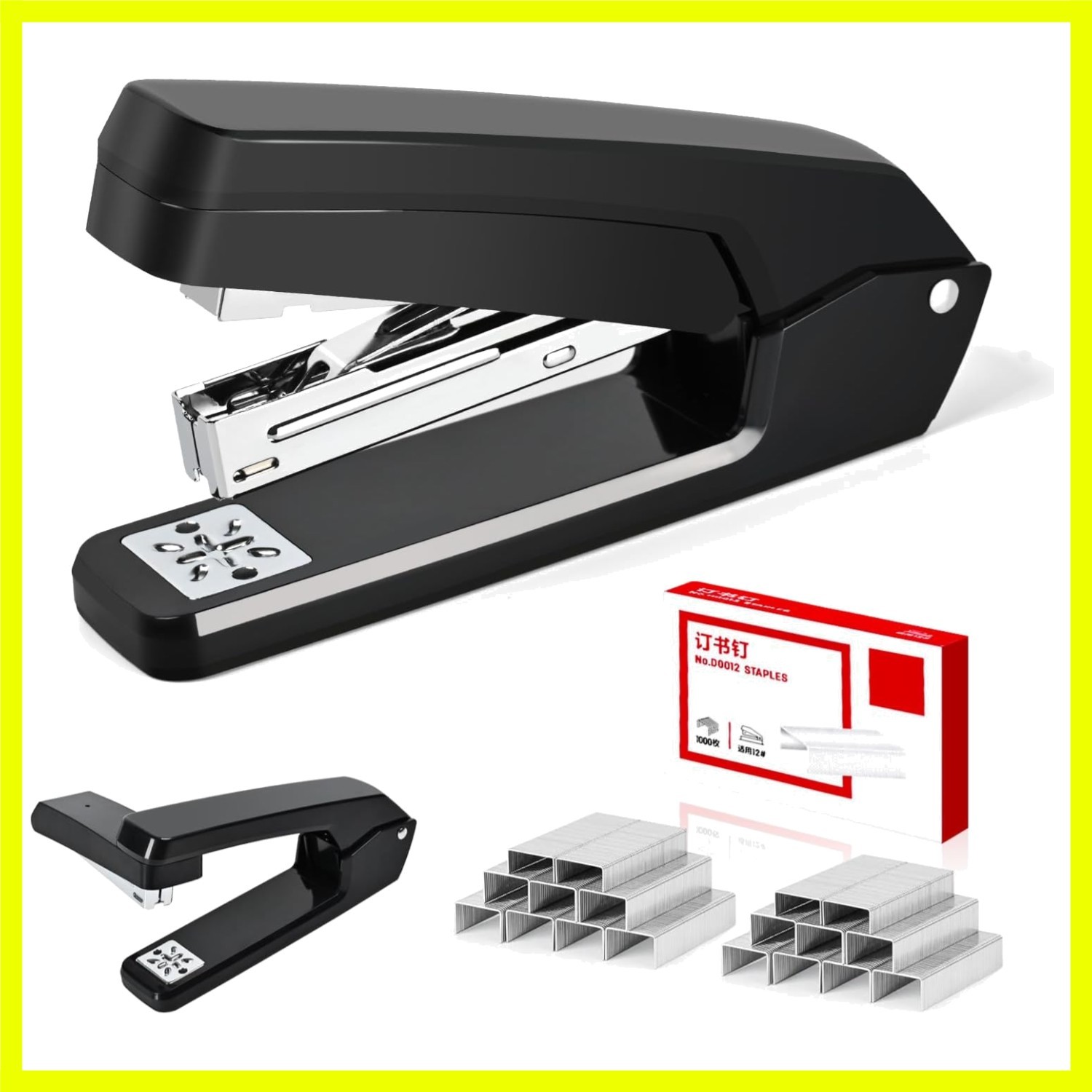 360° Rotating Swing-Arm Stapler, 25-Sheet Capacity, with 1000 Staples, 8-Posi…