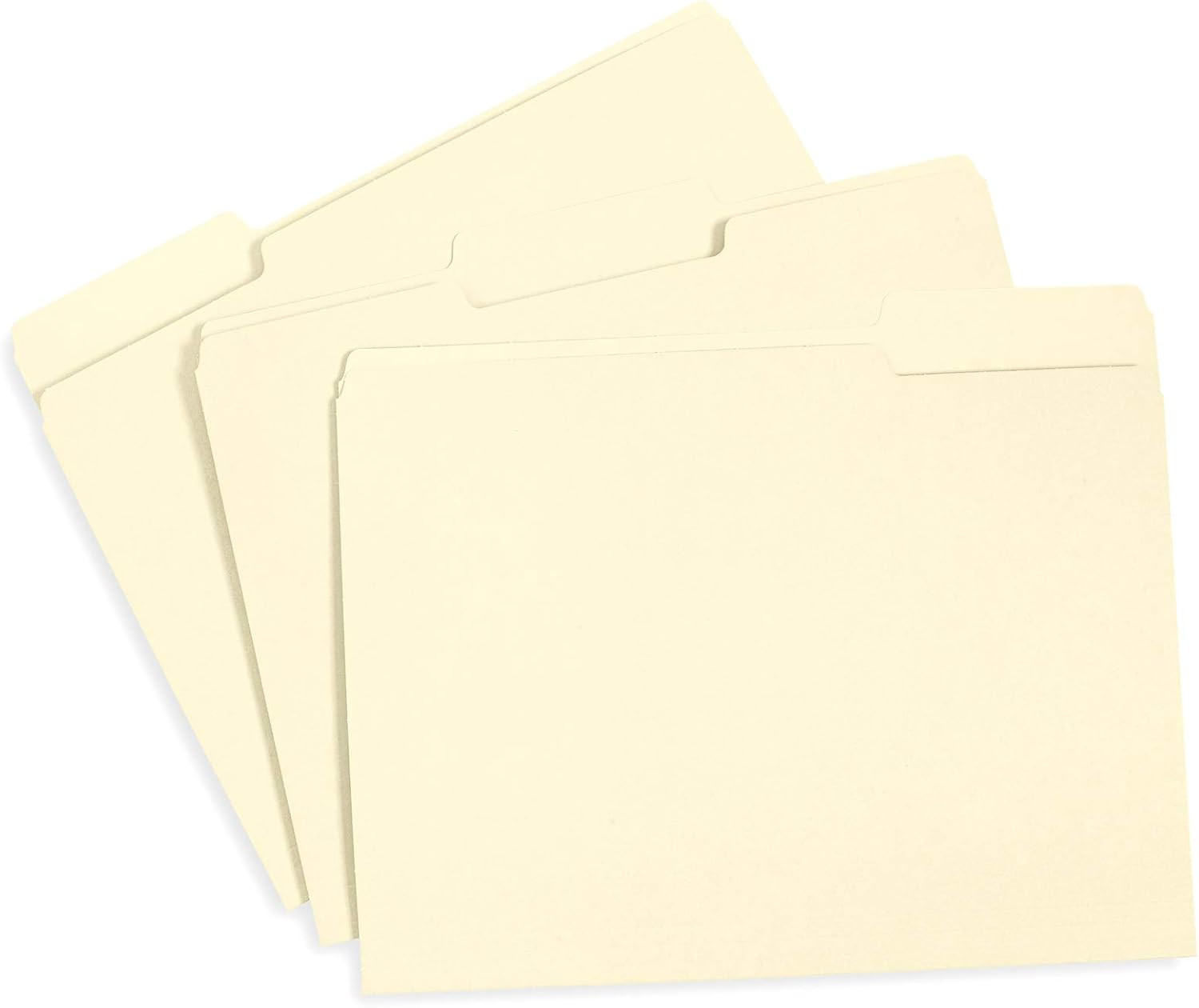 Manilla File Folders 8.5 x 11, 1/3 Cut Tab, Letter Size Vanilla folders, Great f