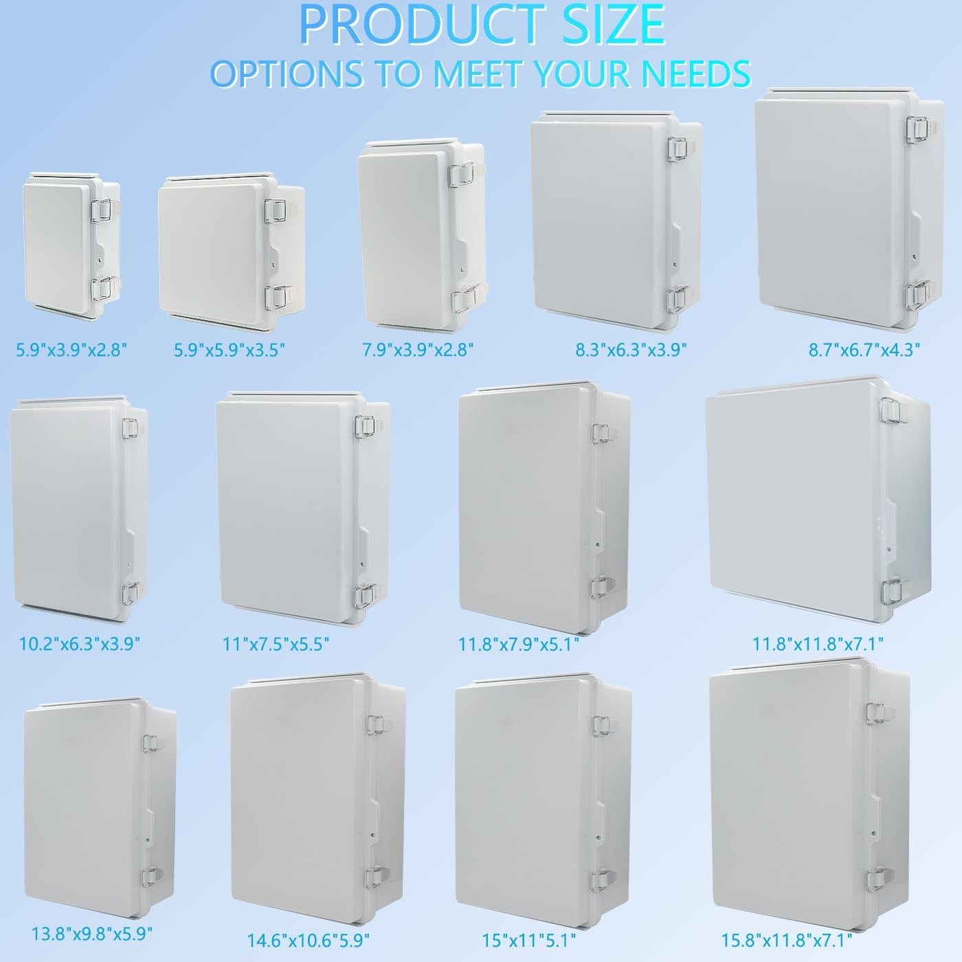 Waterproof Junction Box, ABS Plastic Electrical Enclosure with Stainless Stee…