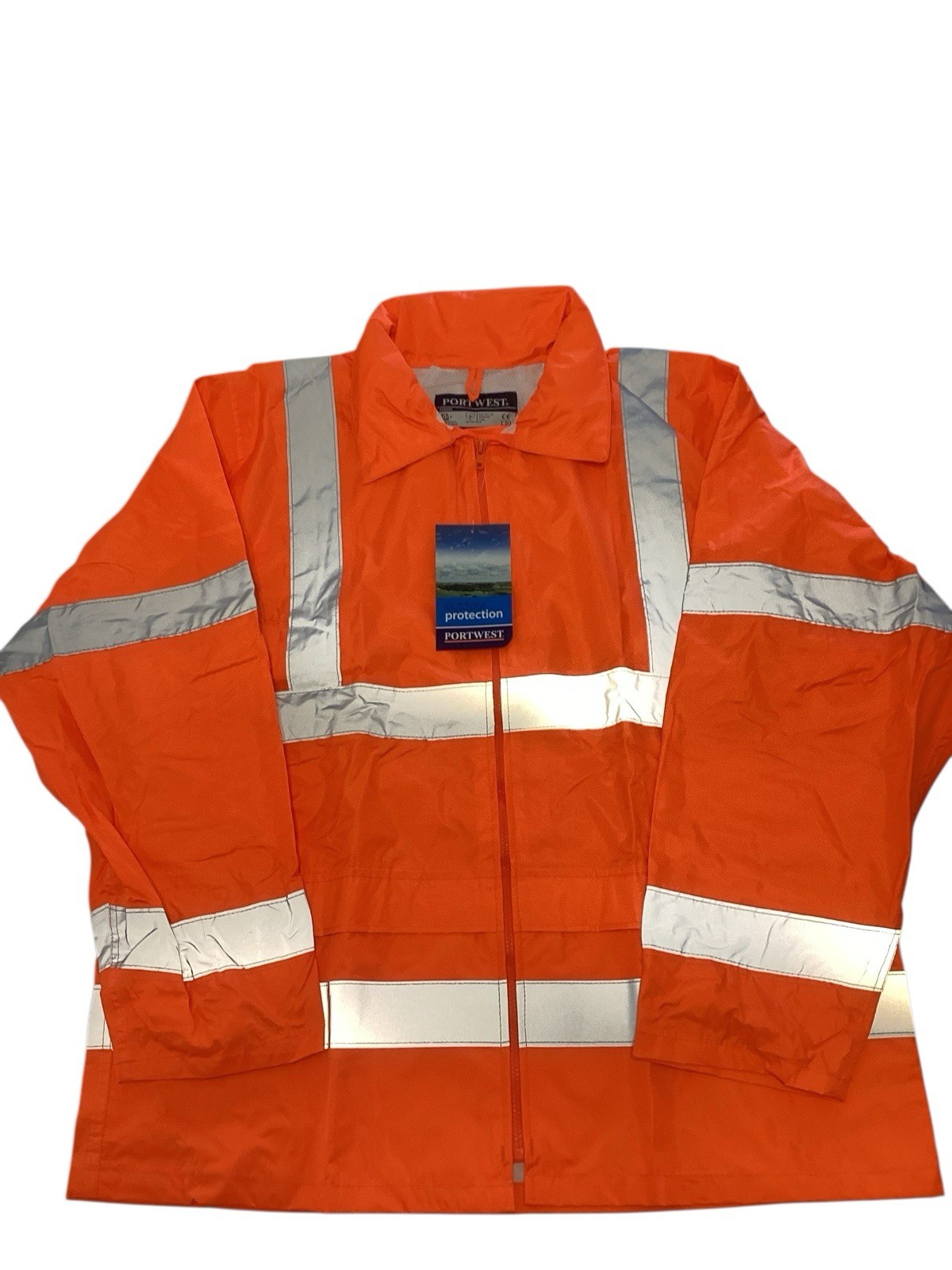 Portwest UH440 Mens Waterproof Hi Vis Rain Jacket Reflective Safety NEW WITH TAG