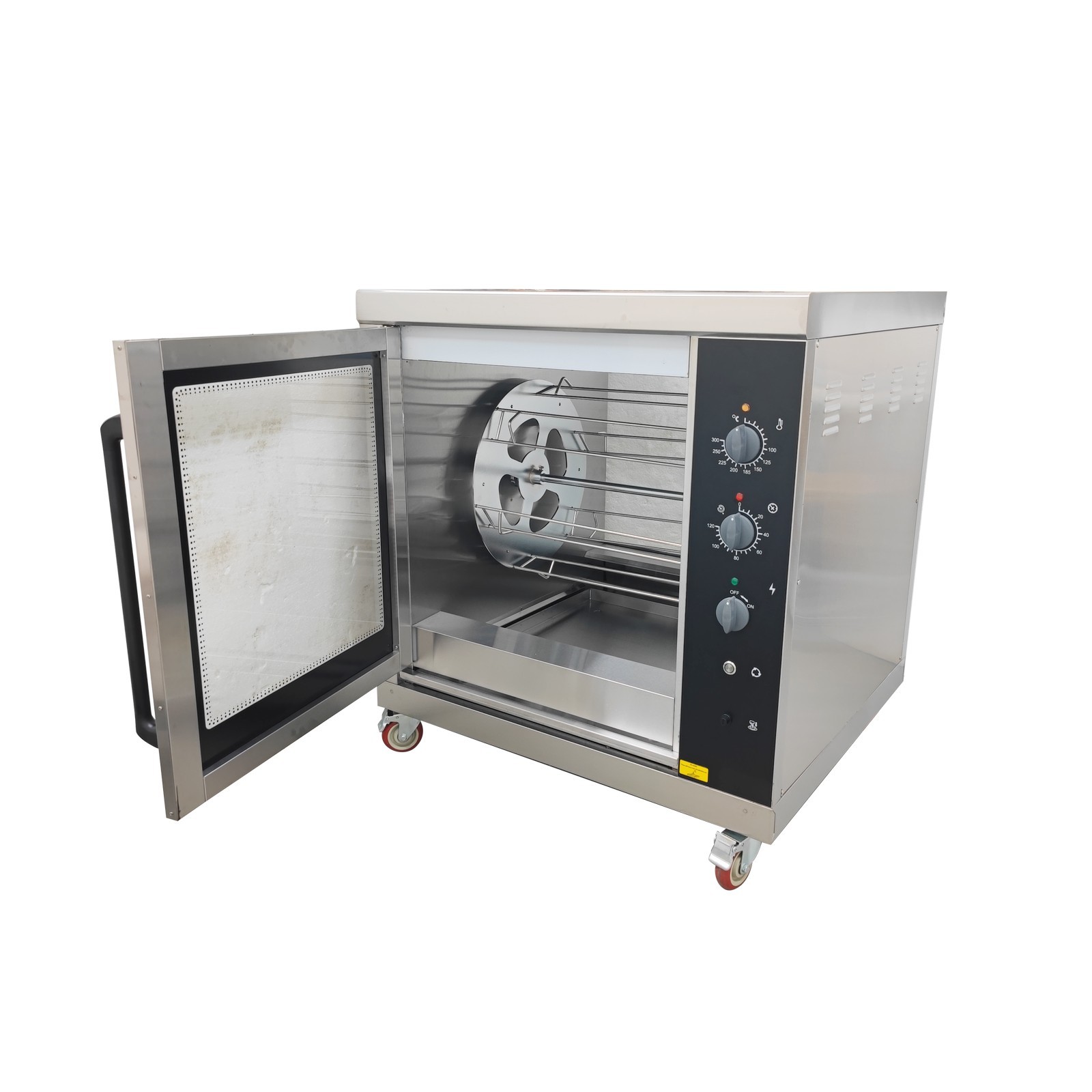 220V Electric Chicken Rotisserie Machine 122-572℉ Temp. Adjust Rotisserie Machin