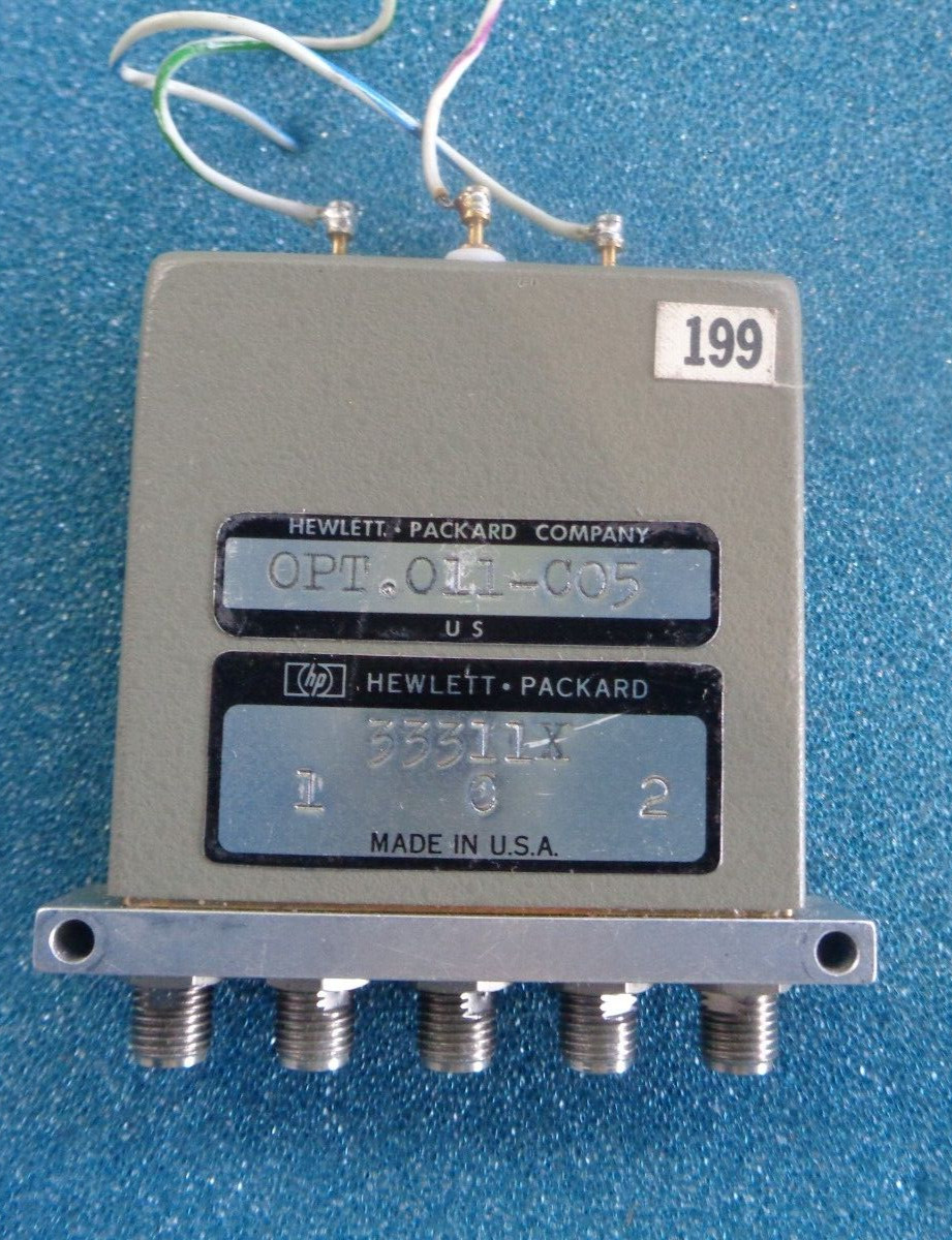 Hewlett Packard HP 33311X 08902-60024 Option 011-C05 5 Port Coaxial Switch