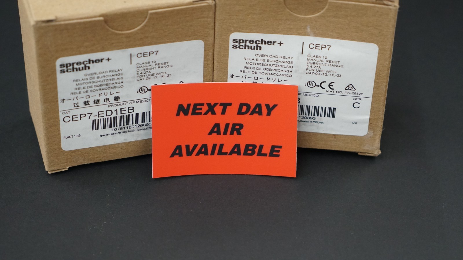 Sprecher & Schuh CEP7-ED1EB Overload Relay, 5.4-27.0A, 3PH