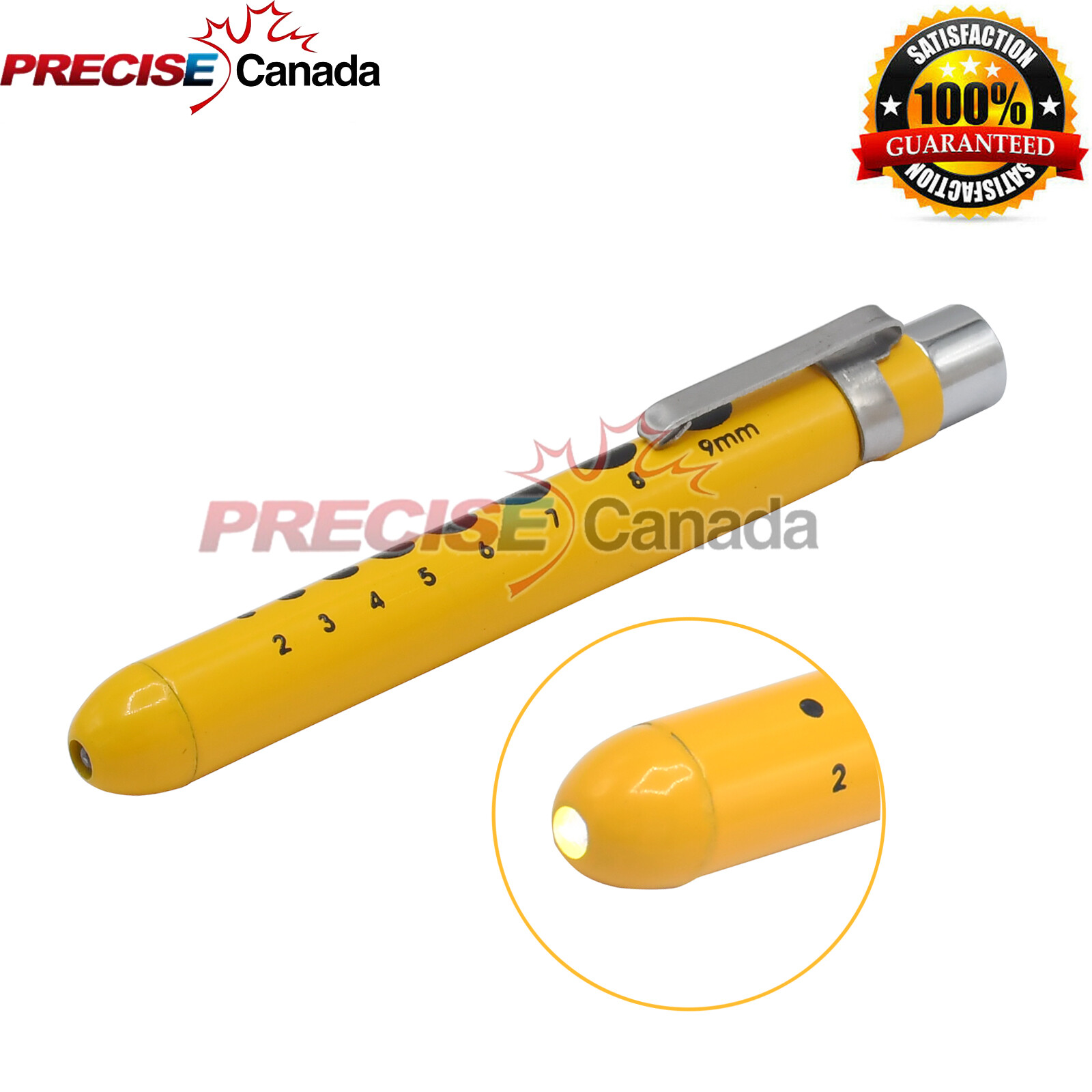 Medical Pen Torch Surgical Reusable neuro torch Pocket Light Dark Yellow PL-017