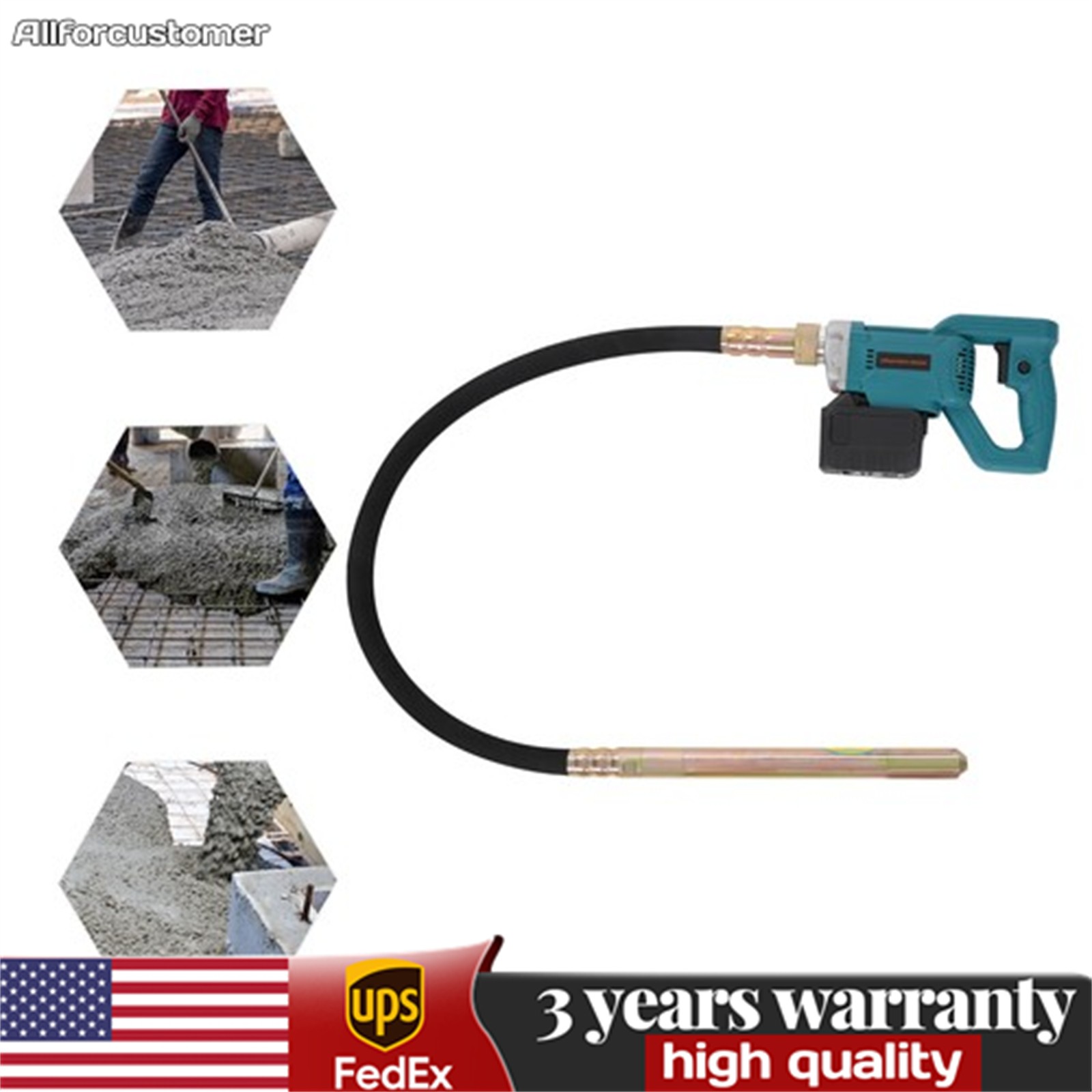 ZPN35-D Concrete Vibrating Tool Cement Vibrating Tool 2000r/min 21V W/ Battery