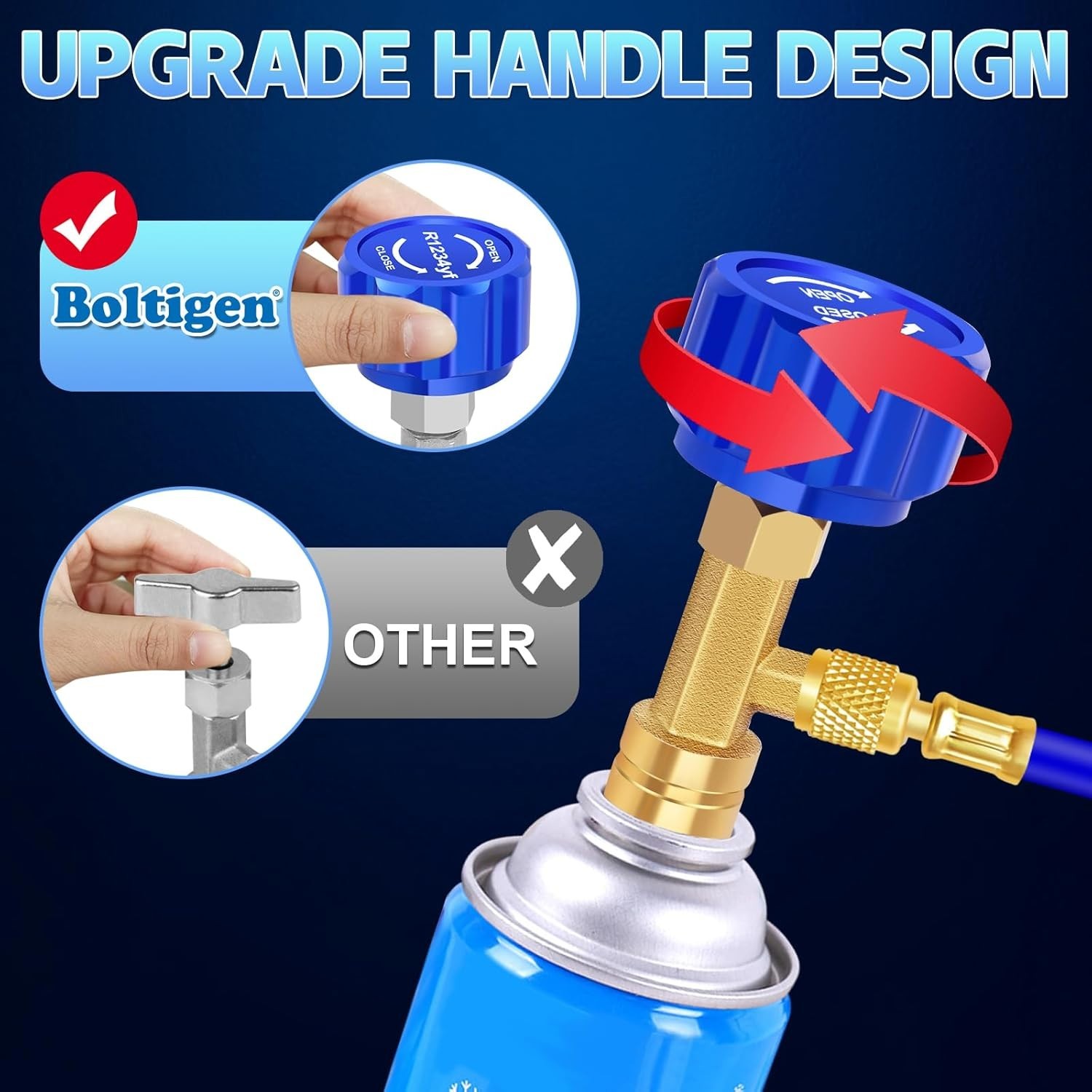 Can Tap, R1234YF Self-Sealing and Puncture Style Can Tap Valve with Tank Ada