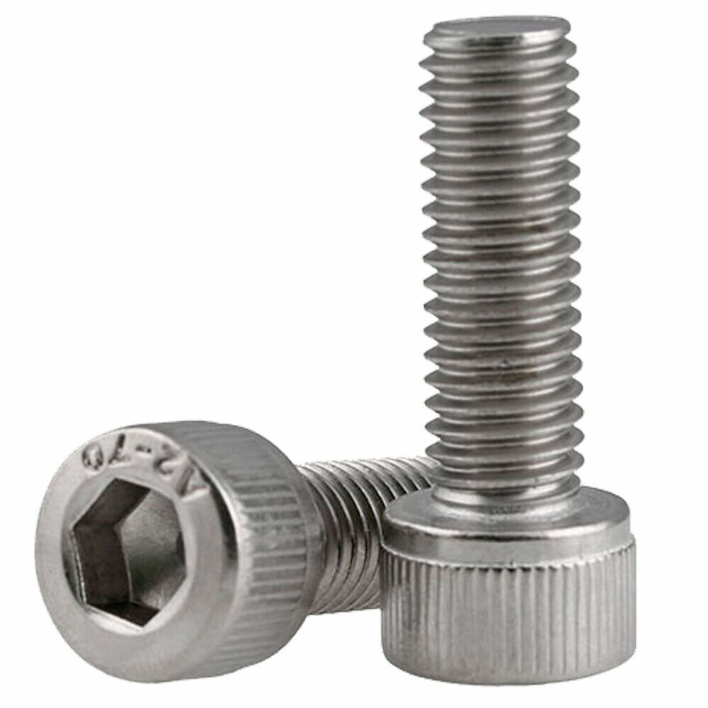 M4 x 75mm 304 Stainless Steel Hex Socket Head Cap Screws Allen Hex Bolts DIN 912