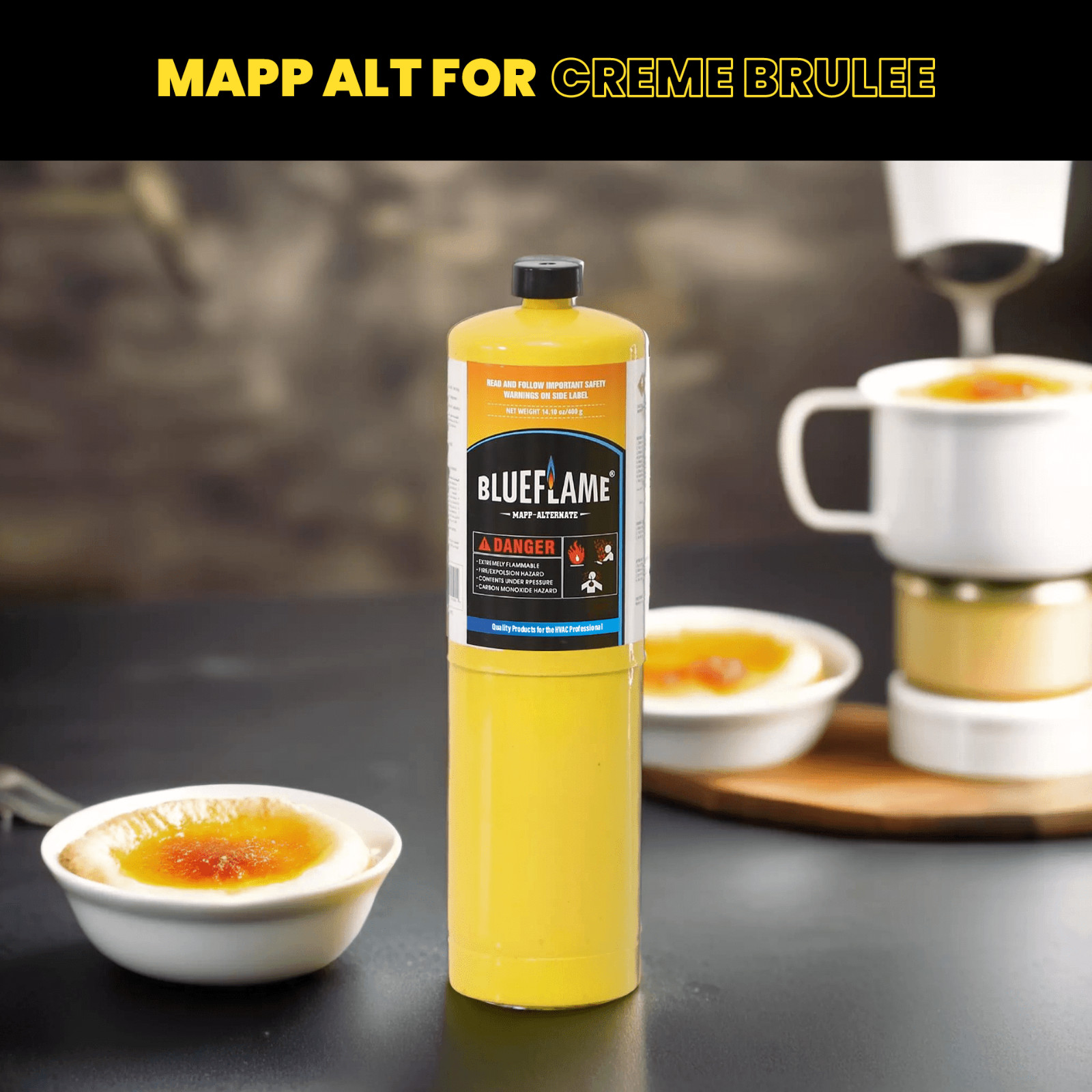 BlueFlame MAPP MAP PRO Gas Cylinder Pack 4, 99.9% High Purity Propylene 14.1 oz