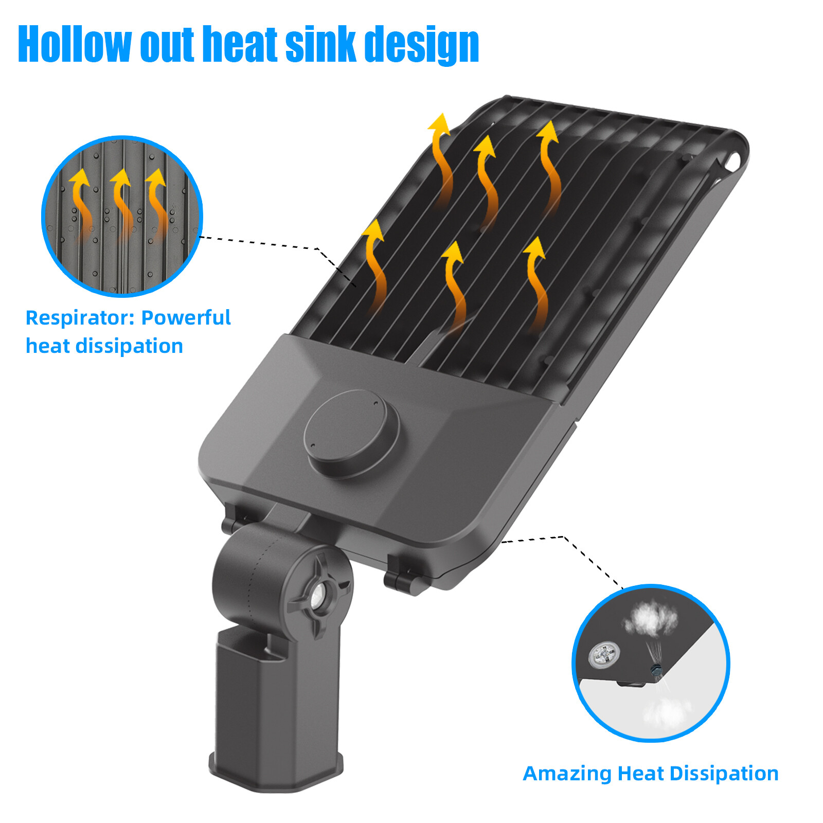 Ultra Bright 200W LED Street Lights Waterproof for Parking Lot Yard Garden Patio