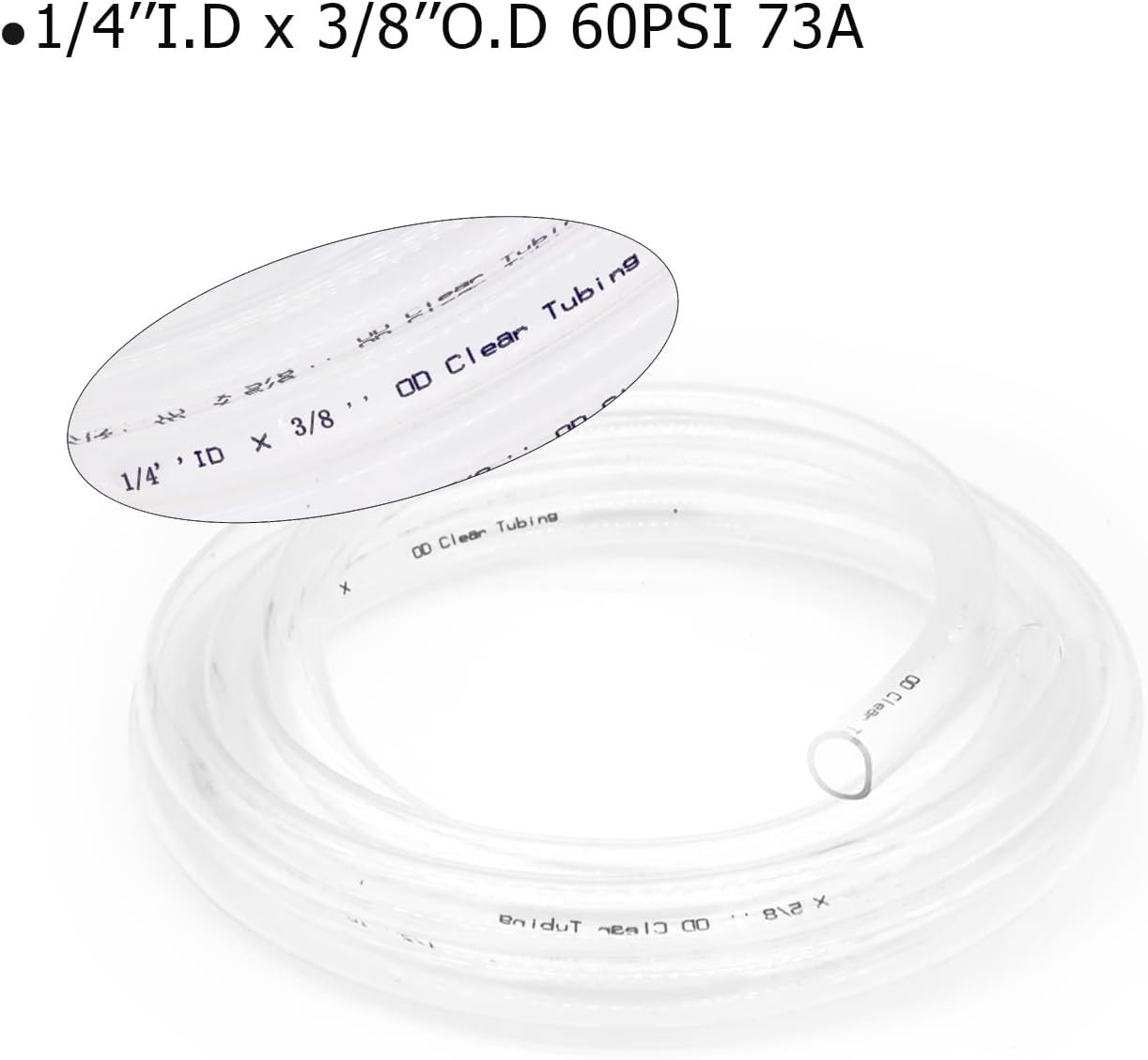 Clear Vinyl Tubing 10ft Flexible PVC Hose Lightweight Non-Toxic