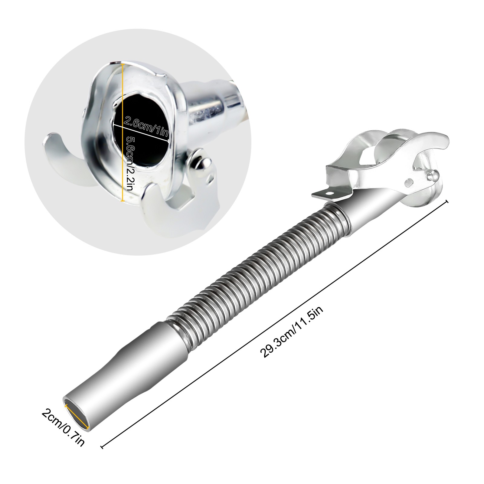 Flexible Jerry Can Spout Stainless Steel Long Nose Spout Nozzle for 5L 10L 20L