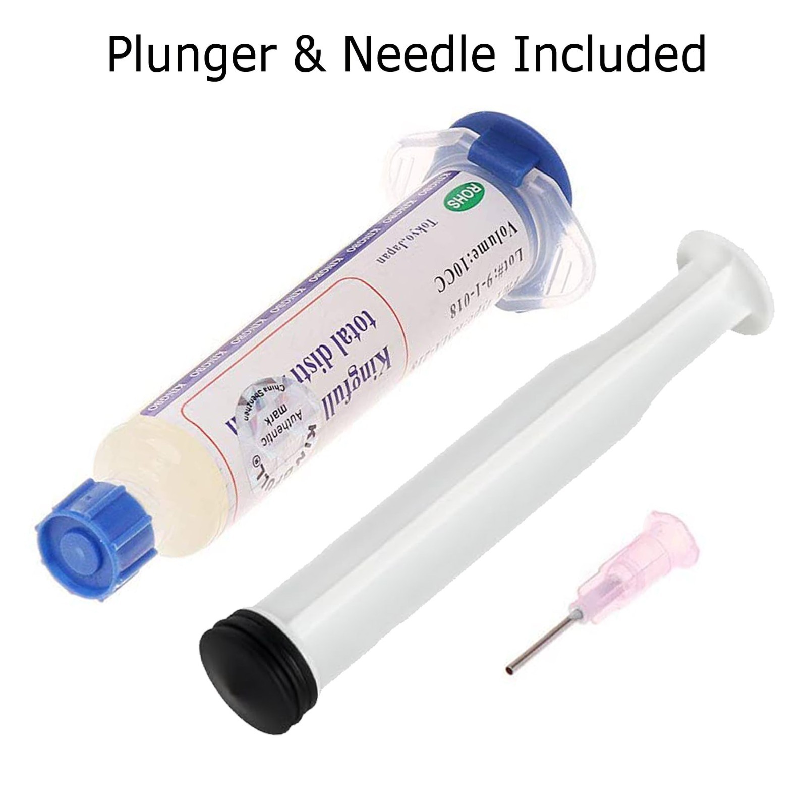 1 Set Solder Flux Paste Syringe 10cc Kit includes full size 60/40 Solder Wire