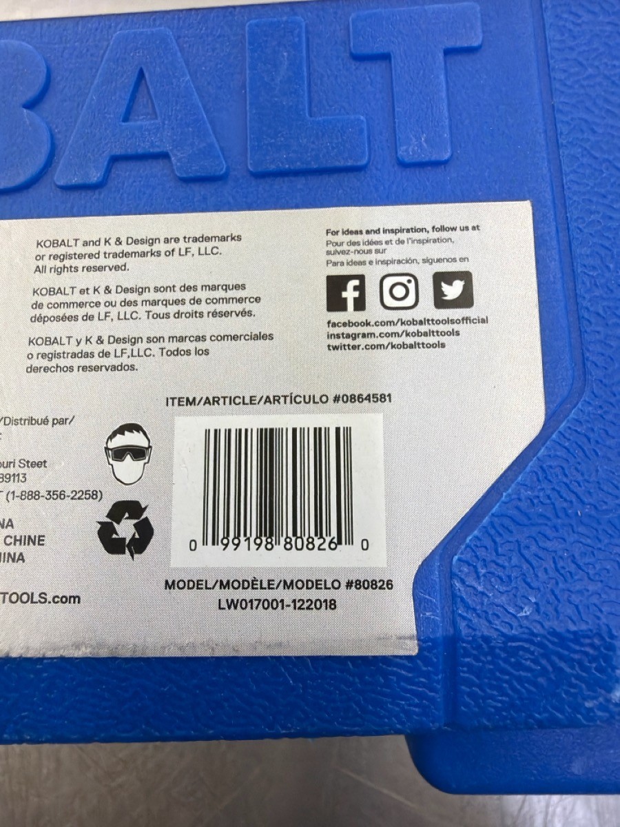 KOBALT TOOLS 0864581 SET OF 10PC 3/8″ DRIVE IMPACT SOCKETS METRIC (CJL002082)