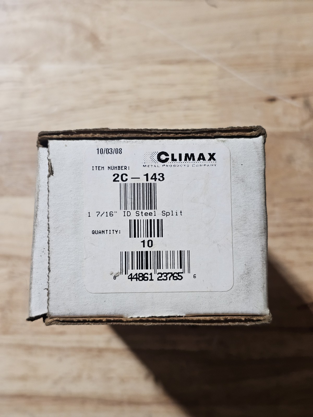 Lot of 10 Climax 2C-143 1-7/16″ ID Steel Split Shaft Collars New