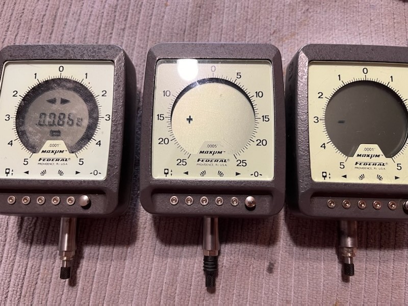 2-Federal Maxum MODEL DEI-51111 D, Digital Electronic Indicators and one-12121-D