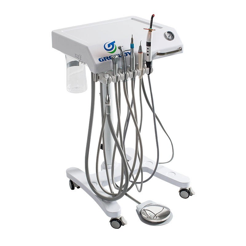 Greeloy Dental Delivery Unit Cart GU-P302 with Air Compressor GU-P300 110V USA