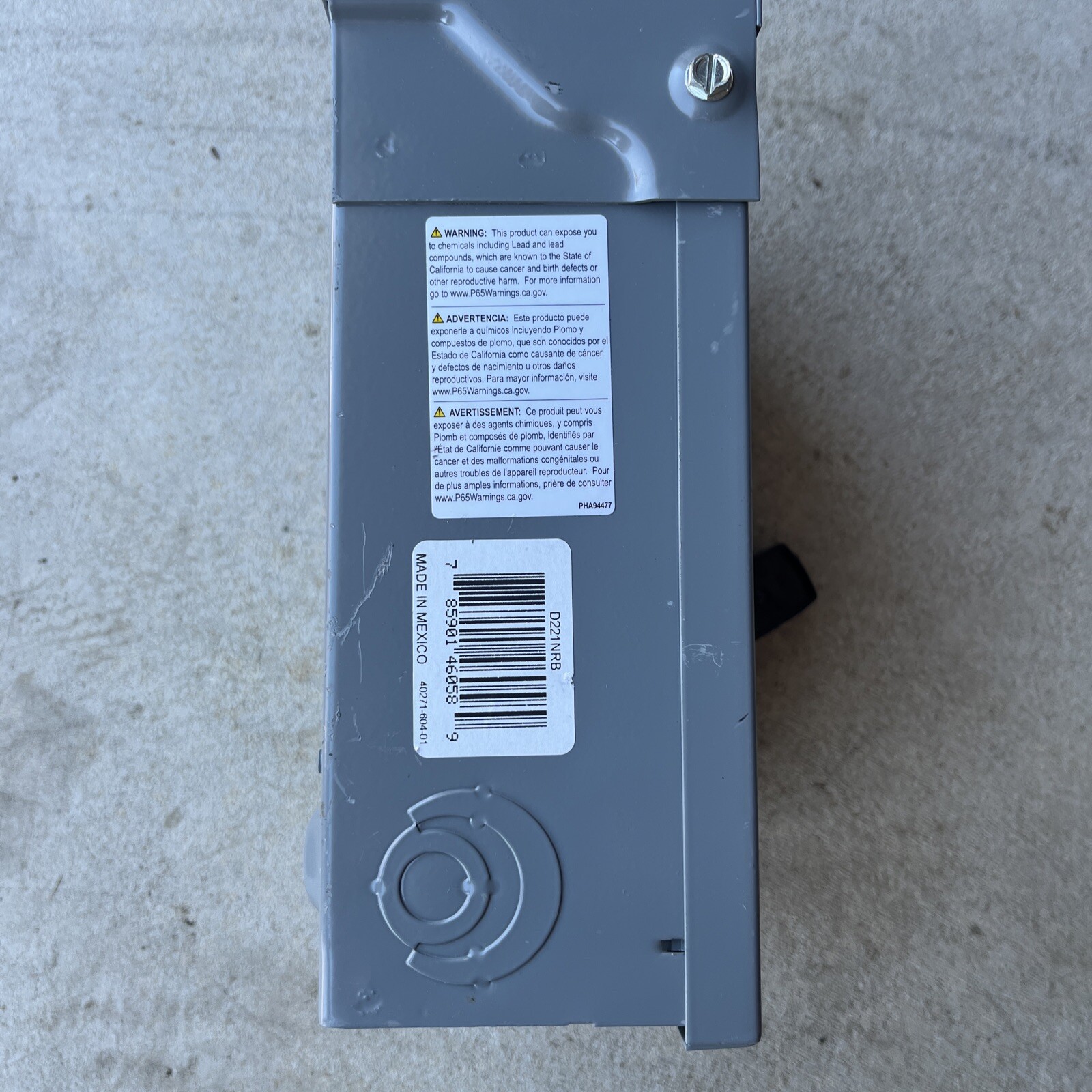 SQUARE D D221NRB Safety Switch, Fusible, 30 A, Steel 1H248 (NEW) Free Shipping!