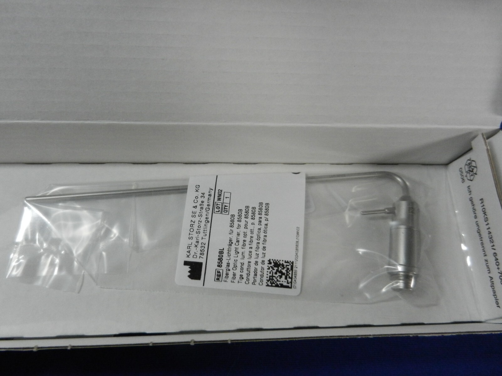 F162 Storz 8580BL Fiber Optic Light Carrier NEW!