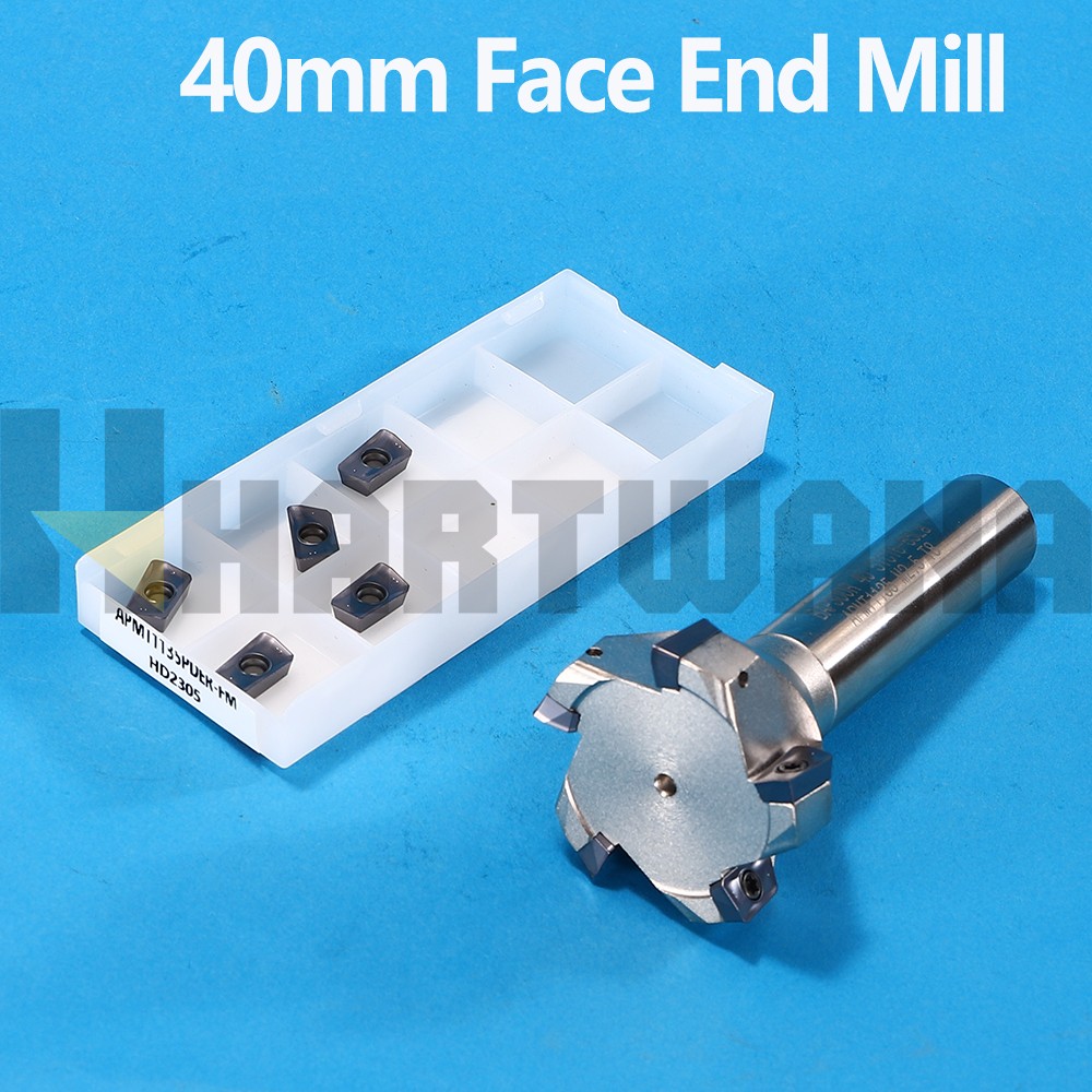 40mm Face Milling Cutter End Mill Holder Milling Inserts APMT1135PEDR 10PCS