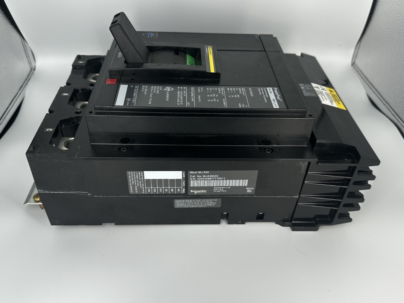 Square D MJA36500 500A 3 Pole Molded Case Breaker I-line Schneider Electric