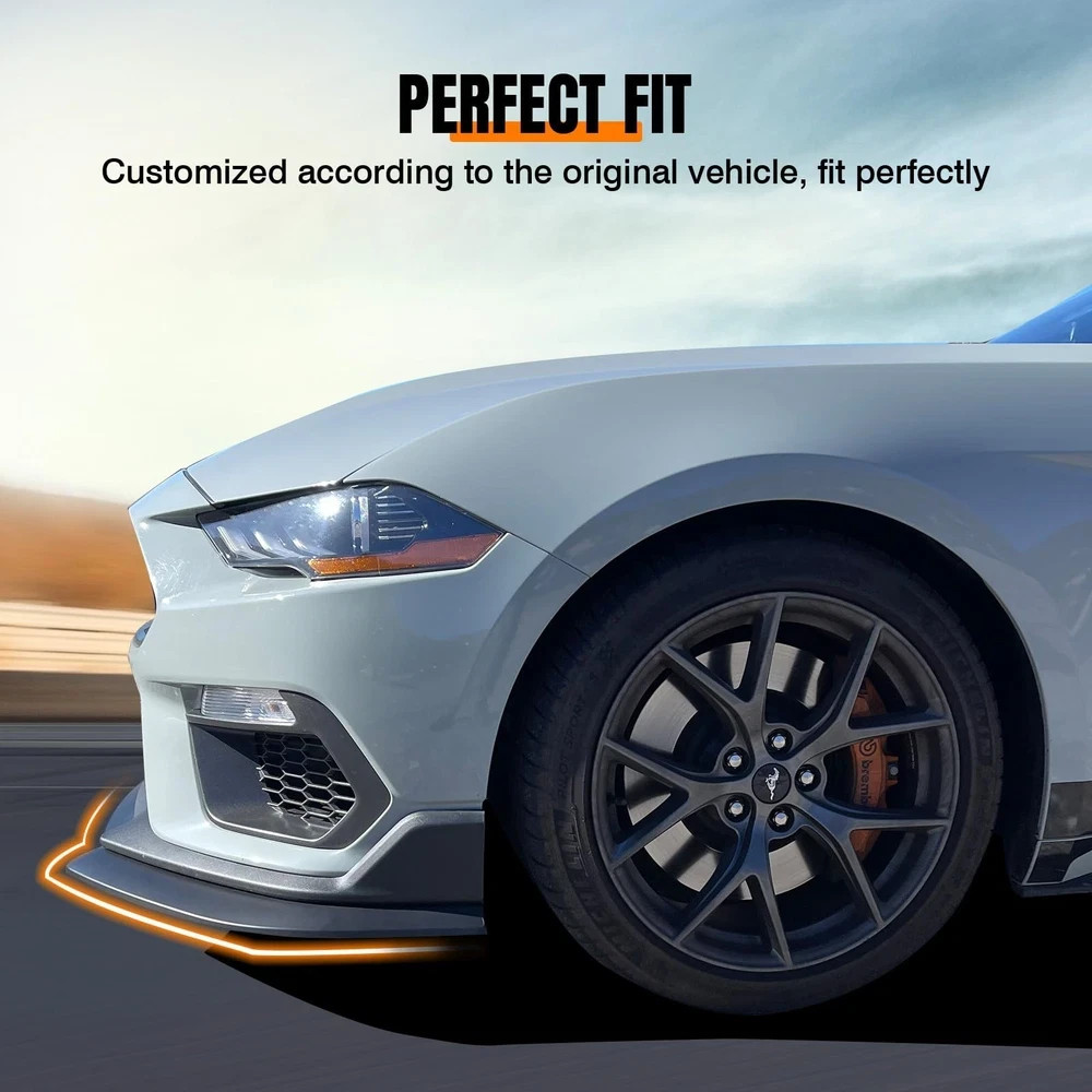 Front Bumper Lip Spoiler for 1999-2000 Honda Civic PP Unpainted Black Type