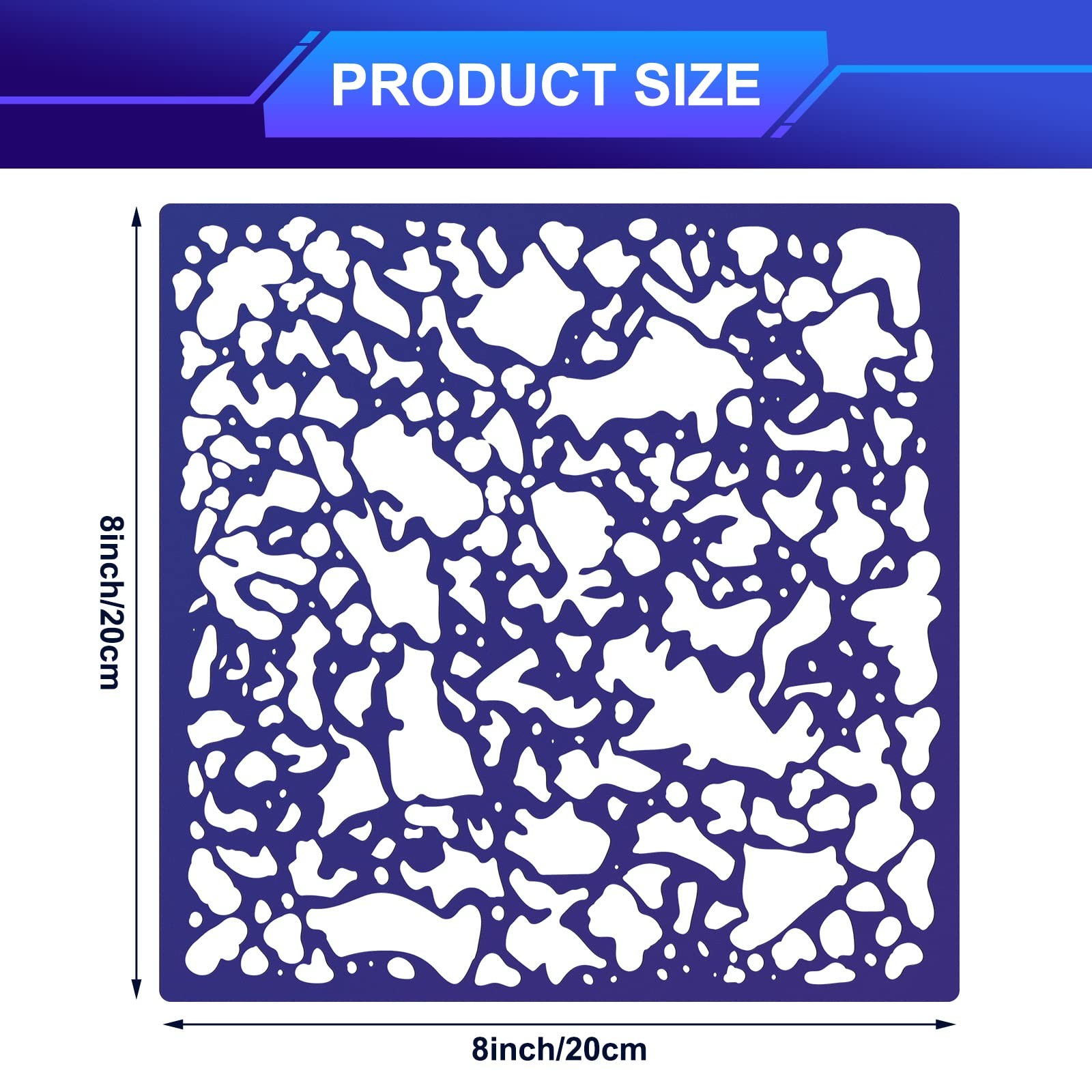 3 Pieces Knockdown Texture Spray Stencil Drywall Repair as the picture shown