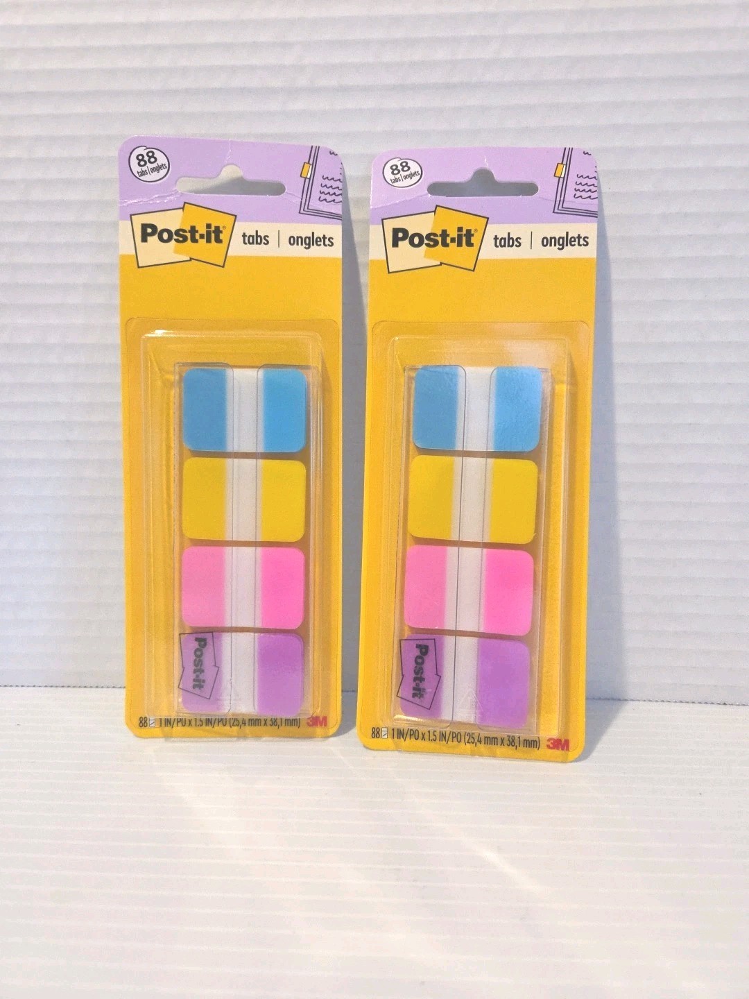 2 PACKS of 88! Post-it Tabs | Onglets in 4 Colors, 34-8729-5250-1