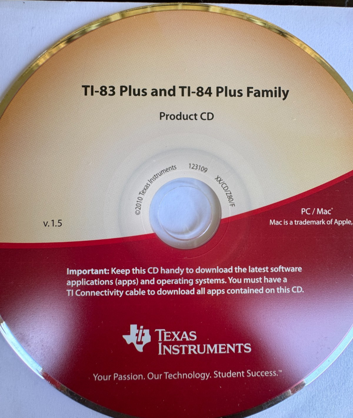 CD Texas Instruments TI–83 Plus and TI-84 Plus Family PC Mac 2010 Mint Conditio