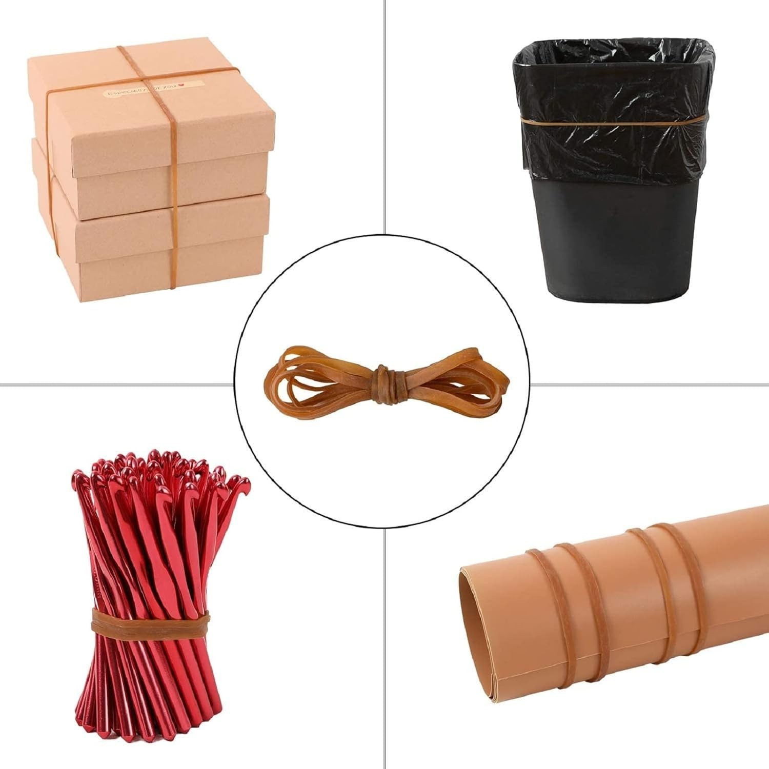 60 Pcs Large Rubber Bands Heavy Duty, Heavy Duty Trash Can Band, Strong Elastic