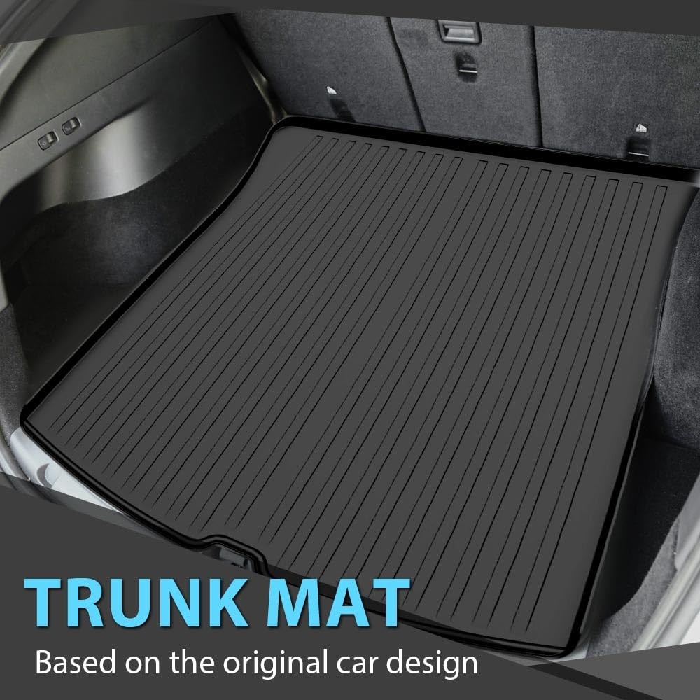 TPE Floor Mats Tesla Model 3 2017-2023 1st & 2nd Row 4PCS All Weather Protection