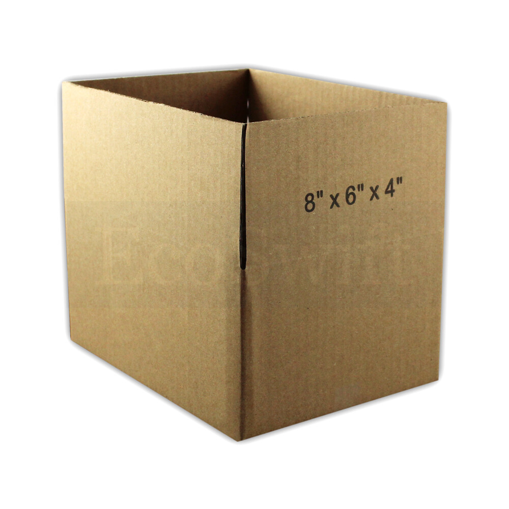 1-Box 8x6x4 EcoSwift Cardboard Packing Moving Shipping Box Corrugated Carton