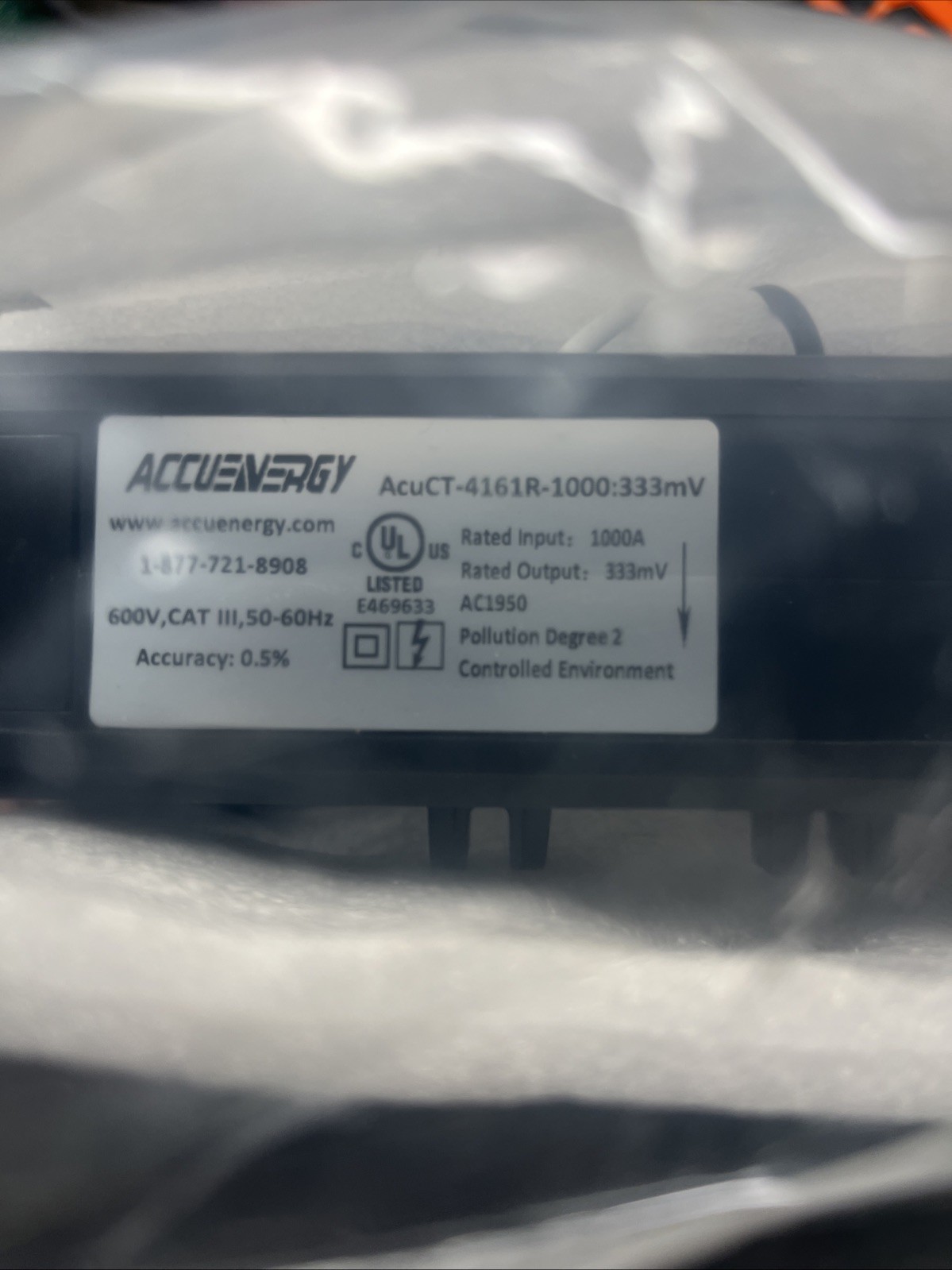 New Accuenergy AcuCT-4161R-1000:333mV AcuSplitCT Series Output CT