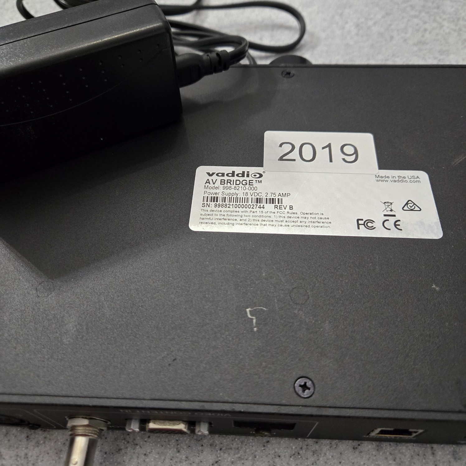 Vaddio AV Bridge 998-8210-000 HDMI USB IP Streaming Encoder w/ OEM Power Tested
