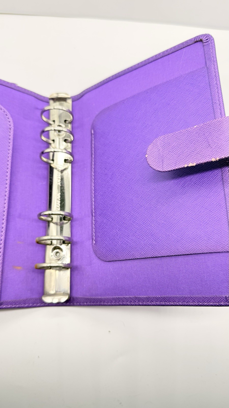 Filofax saffiano Purple Personal Size Organizer Six-Ring Binder Planner