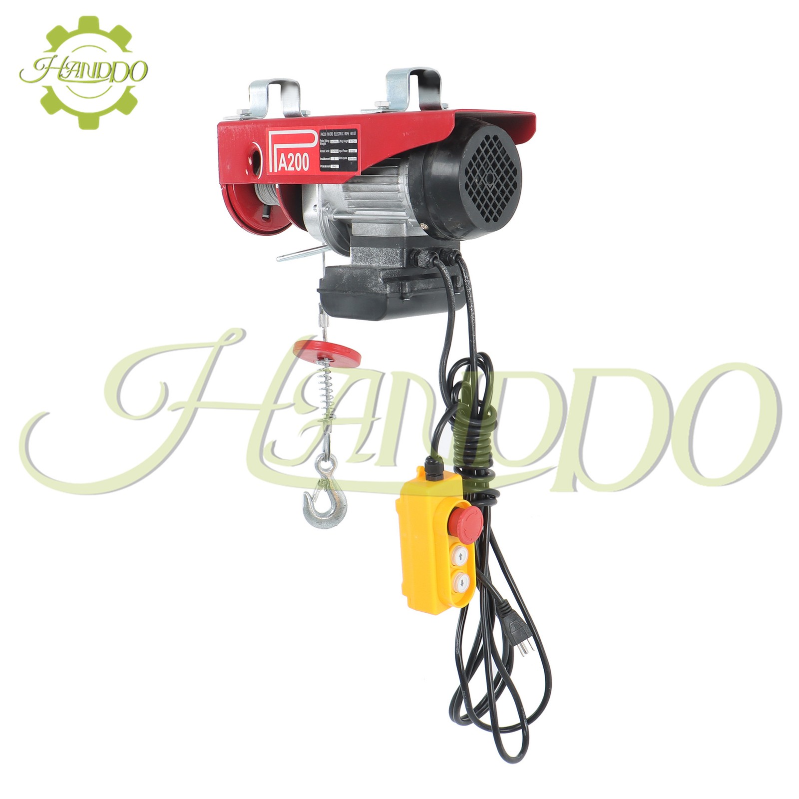 440lbs/ 200kg Electric Hoist with 14 FT Wired Remote Control 110V 510W Motor