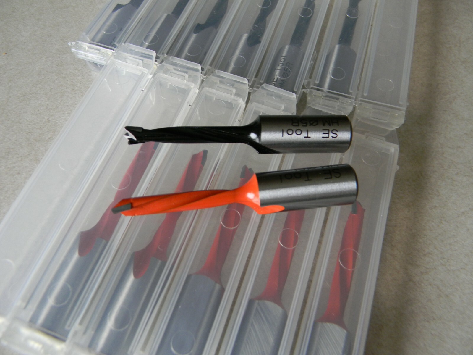 13 pc. line boring bit 5mm, 57mm long, 10mm shank, 7 RH and 6LH