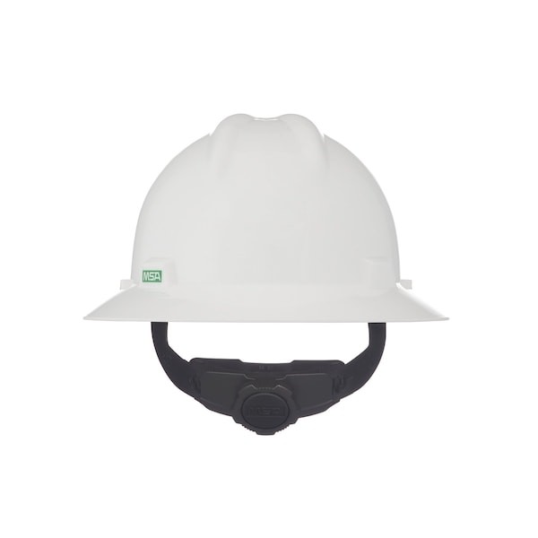 Msa Safety 475369 V-Gard Full Brim Hard Hat, Slotted, Type 1, Class E, Fas-Trac