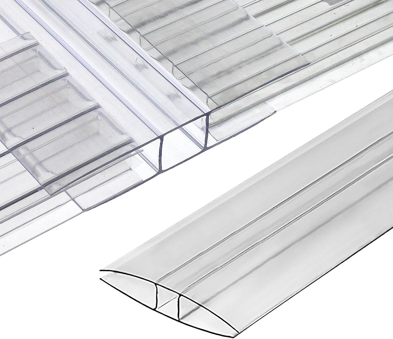 Polycarbonate Greenhouse Panels Connectors – 0.4″ Thick, Fit 10Mm or 8Mm Twin-Wa