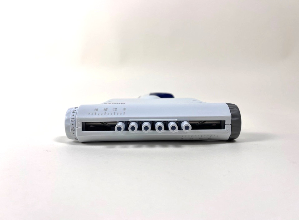 Rainin Pipet-Lite, XLS Adjustable Spacer 6-Channel Pipette, 20-300 μL, Tested
