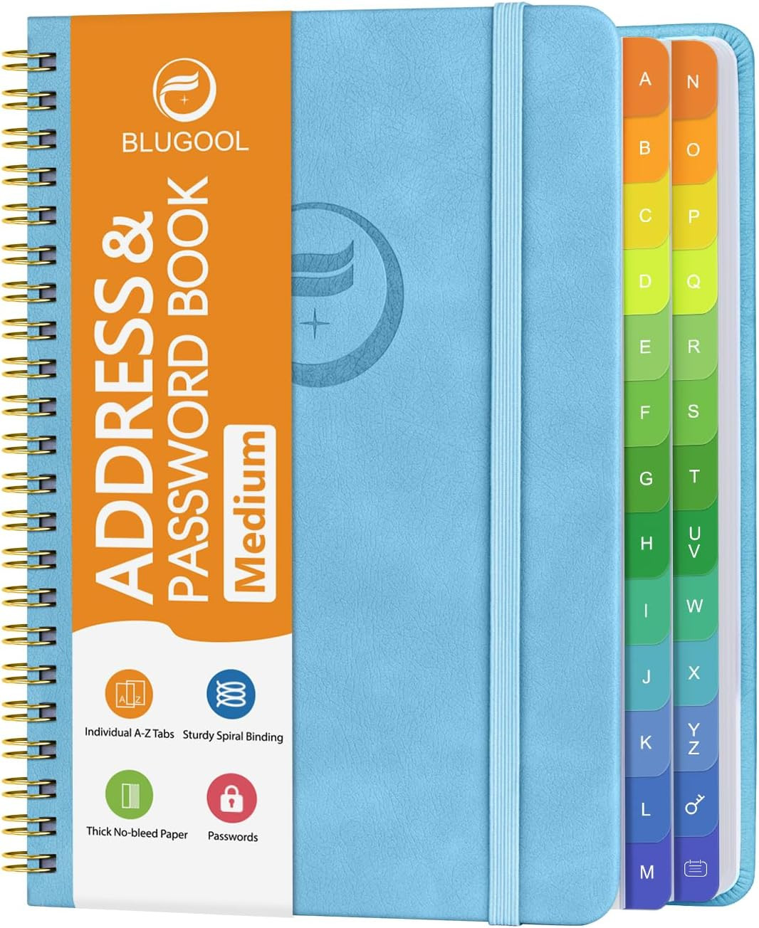 Address Book with Alphabetical Tabs, Large Print for Seniors 5.7″X7.7″ | Spiral