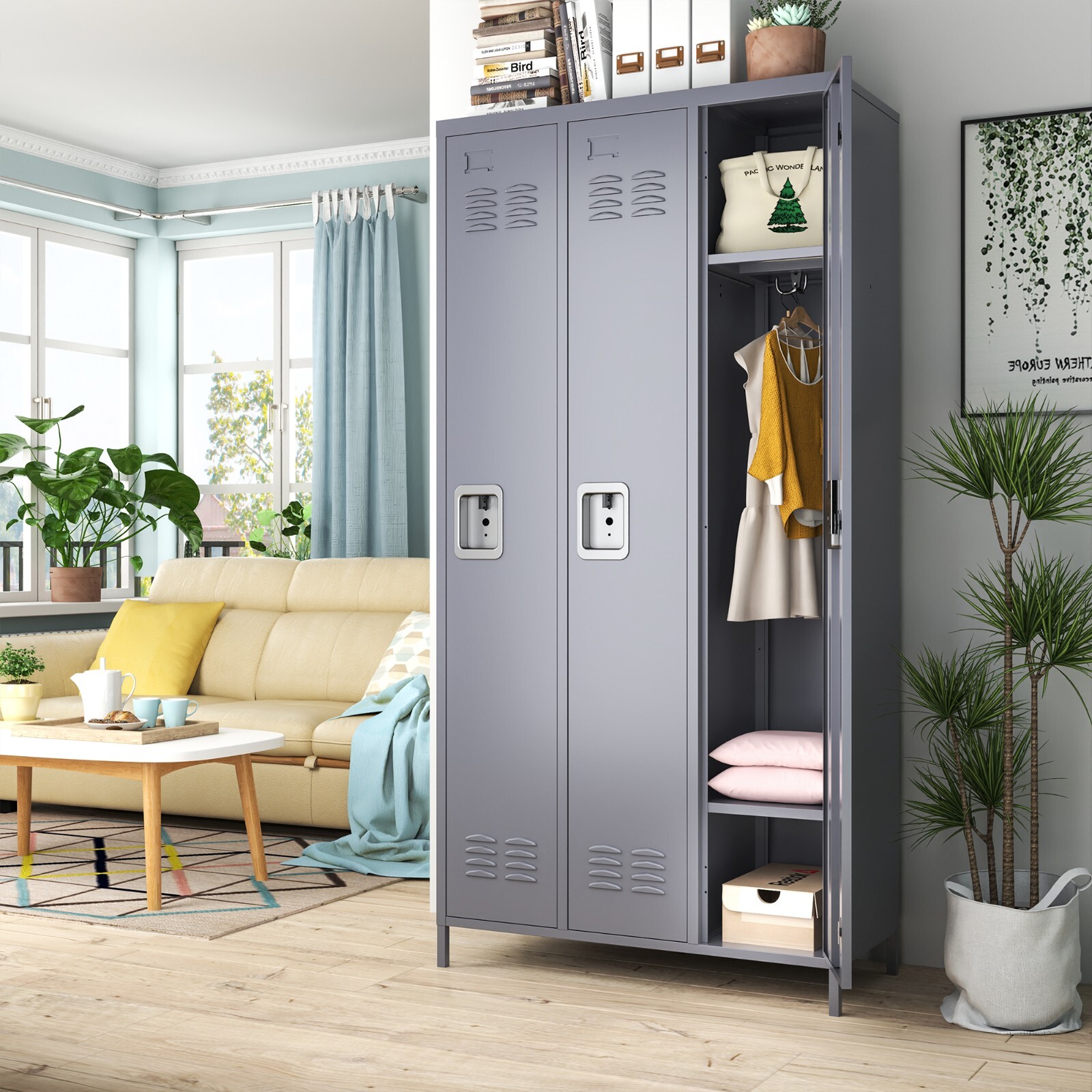 Steel Employee Locker Metal Storage Cabinet for Home Business School Office GYM