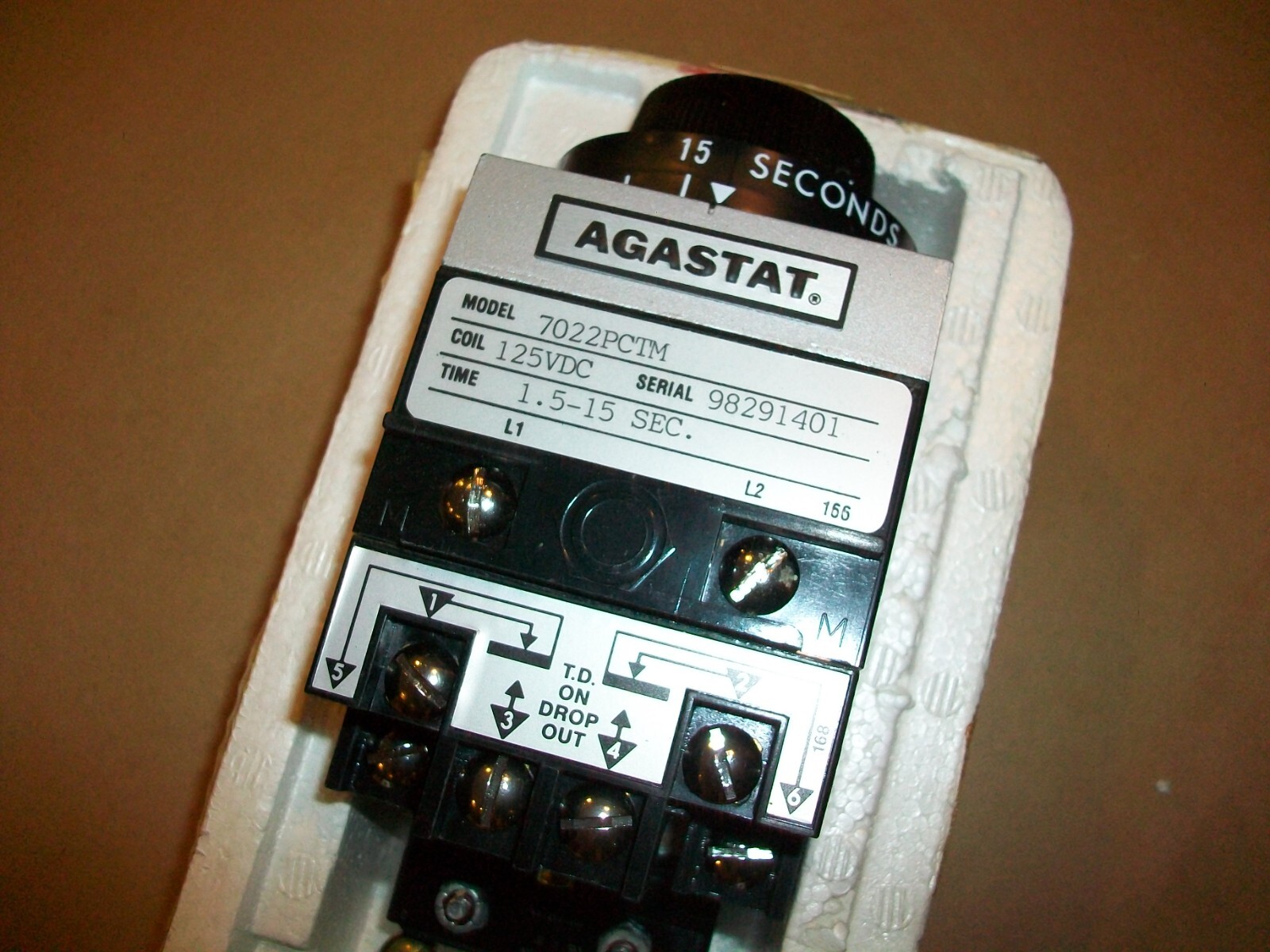 Agastat 7022PDTM Timing Relay 125VDC 1.5-15 Seconds NEW #14