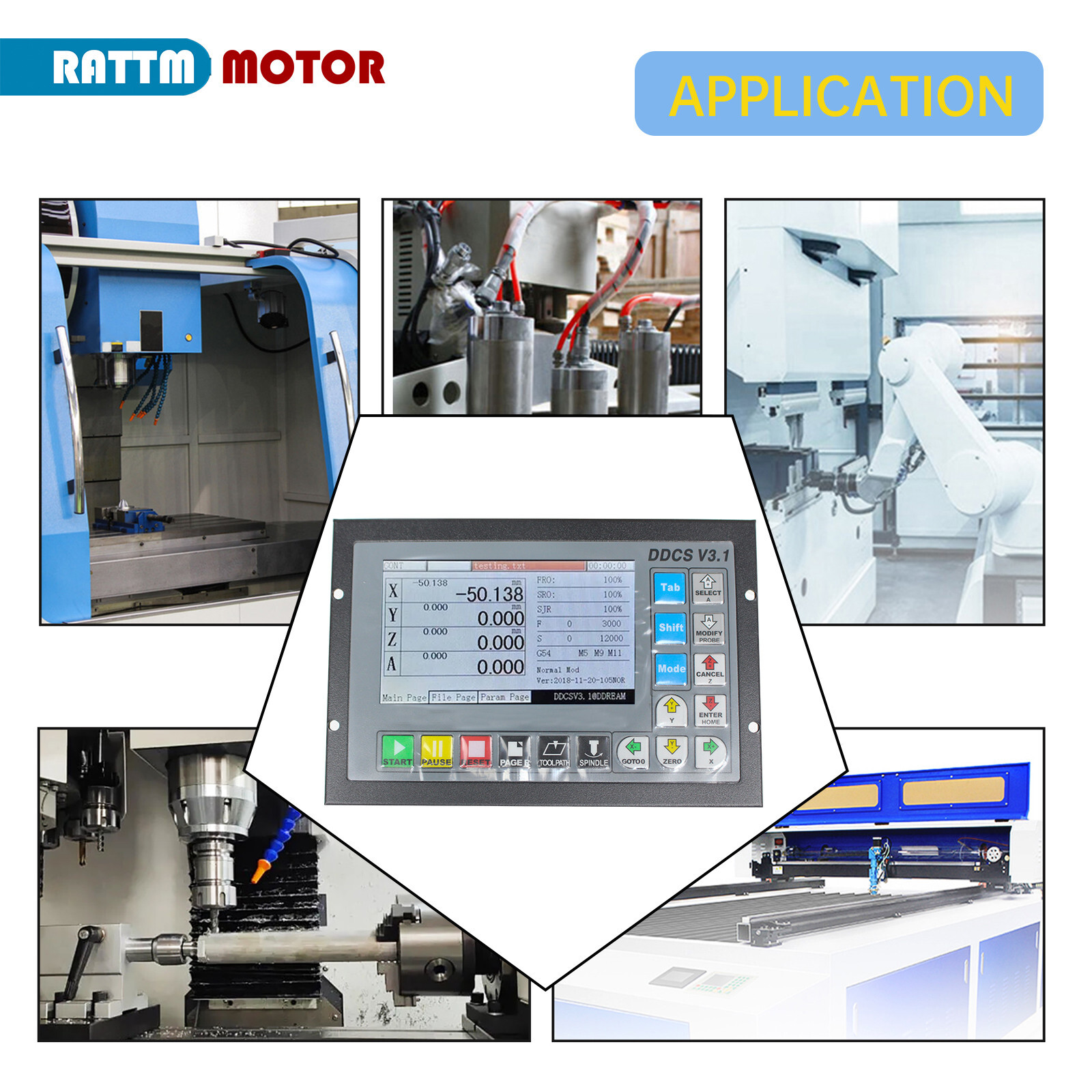 「USA」 4 Axis CNC Controller Motion Offline Stand Alone DDCSV3.1 w/ Handwheel MPG